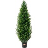 image:imageVEVOR Artificial Topiary Cedar Tree 48 inch Tall 2 Pieces with Extra Leaves amp Pot Faux Evergreen Fake Pine Cypress Trees Plant UV Rated Artificial Greenery Set for Home Decor IndoorOutdoor4ft