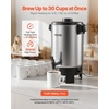 image:imageVEVOR Commercial Coffee Urn 100 Cup 15 L Hot Beverage Dispenser with Dripless Faucet QuickBrewing Stainless Steel Large Commercial Coffee Maker for Catering Business Party Church amp Restaurant30Cups