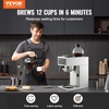 image:imageVEVOR Commercial Drip Coffee Maker 24 Cups CoffeeMaker Machine with 4 Glass Carafes and 4 Decanter Warmer Plates Stainless Steel DualHead Coffee Brewer for Restaurant Office Coffee Shop amp Home2 Warmer Plates