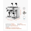 image:imageVEVOR Commercial Drip Coffee Maker 24 Cups CoffeeMaker Machine with 4 Glass Carafes and 4 Decanter Warmer Plates Stainless Steel DualHead Coffee Brewer for Restaurant Office Coffee Shop amp Home4Warmer Plates