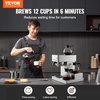 image:imageVEVOR Commercial Drip Coffee Maker 24 Cups CoffeeMaker Machine with 4 Glass Carafes and 4 Decanter Warmer Plates Stainless Steel DualHead Coffee Brewer for Restaurant Office Coffee Shop amp Home4 Warmer Plates