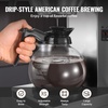 image:imageVEVOR Commercial Drip Coffee Maker 24 Cups CoffeeMaker Machine with 4 Glass Carafes and 4 Decanter Warmer Plates Stainless Steel DualHead Coffee Brewer for Restaurant Office Coffee Shop amp Home2 Warmer Plates