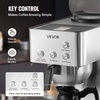 image:imageVEVOR Commercial Drip Coffee Maker 24 Cups CoffeeMaker Machine with 4 Glass Carafes and 4 Decanter Warmer Plates Stainless Steel DualHead Coffee Brewer for Restaurant Office Coffee Shop amp Home4 Warmer Plates