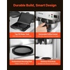 image:imageVEVOR Commercial Drip Coffee Maker 24 Cups CoffeeMaker Machine with 4 Glass Carafes and 4 Decanter Warmer Plates Stainless Steel DualHead Coffee Brewer for Restaurant Office Coffee Shop amp Home4Warmer Plates