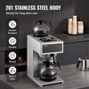 image:imageVEVOR Commercial Drip Coffee Maker 24 Cups CoffeeMaker Machine with 4 Glass Carafes and 4 Decanter Warmer Plates Stainless Steel DualHead Coffee Brewer for Restaurant Office Coffee Shop amp Home2 Warmer Plates