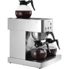 image:imageVEVOR Commercial Drip Coffee Maker 24 Cups CoffeeMaker Machine with 4 Glass Carafes and 4 Decanter Warmer Plates Stainless Steel DualHead Coffee Brewer for Restaurant Office Coffee Shop amp Home4 Warmer Plates