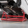 image:imageVEVOR Portable Car Lift 4400 lbs Capacity Heavy Duty Steel Quick Lift with 23 Max Height Adjustable Width and Wheels Manual Lifting for Cars Compact SUVs Mini Trucks Home Garage or Shop Use4400LBSUpgrade Manual Lifting