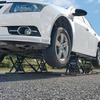image:imageVEVOR Portable Car Lift 4400 lbs Capacity Heavy Duty Steel Quick Lift with 23 Max Height Adjustable Width and Wheels Manual Lifting for Cars Compact SUVs Mini Trucks Home Garage or Shop Use7000LBSUpgrade Electrohydraulic