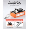 image:imageVEVOR Portable Car Lift 4400 lbs Capacity Heavy Duty Steel Quick Lift with 23 Max Height Adjustable Width and Wheels Manual Lifting for Cars Compact SUVs Mini Trucks Home Garage or Shop Use5000LBSUpgrade Electric Pneumatic Pump