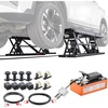 image:imageVEVOR Portable Car Lift  5000 LBS Capacity ExtendedLength Plates 256 Max Height HeavyDuty Carbon Steel Truck Lift with 120V Power Unit5000LBSUpgrade Electric Pneumatic Pump