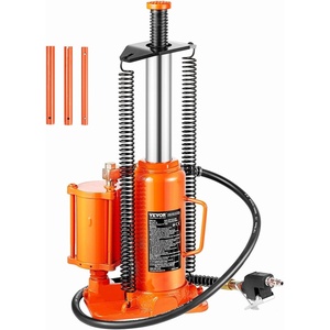 image:imageVEVOR Air Hydraulic Bottle Jack 20 Ton40000 LBS All Welded Bottle Jack 104197 inch Lifting Range Manual Handle and Air Pump for Car Pickup Truck RV Auto Repair Industrial Engineering12T Pneumatic Type