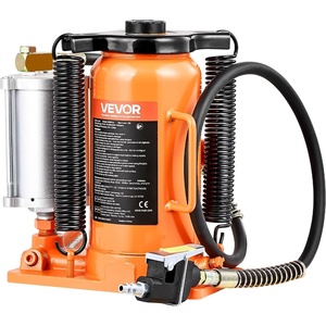 image:imageVEVOR Air Hydraulic Bottle Jack 20 Ton40000 LBS All Welded Bottle Jack 104197 inch Lifting Range Manual Handle and Air Pump for Car Pickup Truck RV Auto Repair Industrial Engineering20T Pneumatic Type