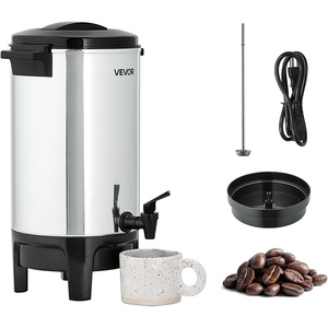 image:imageVEVOR Commercial Coffee Urn 100 Cup 15 L Hot Beverage Dispenser with Dripless Faucet QuickBrewing Stainless Steel Large Commercial Coffee Maker for Catering Business Party Church amp Restaurant40Cups