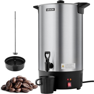 image:imageVEVOR Commercial Coffee Urn 100 Cup 15 L Hot Beverage Dispenser with Dripless Faucet QuickBrewing Stainless Steel Large Commercial Coffee Maker for Catering Business Party Church amp Restaurant100Cups