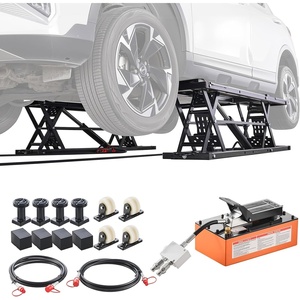 image:imageVEVOR Portable Car Lift  5000 LBS Capacity ExtendedLength Plates 256 Max Height HeavyDuty Carbon Steel Truck Lift with 120V Power Unit5000LBSUpgrade Electric Pneumatic Pump