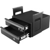 image:imageVEVOR Under Desk Double Stacked Lockable Slide Out Drawer 13 inch Lockable Under Table Pullout Drawer Attachment for Sit Stand Workstation Secure Under Desk Storage Organizer BlackDouble