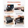 image:imageVEVOR Under Desk Double Stacked Lockable Slide Out Drawer 13 inch Lockable Under Table Pullout Drawer Attachment for Sit Stand Workstation Secure Under Desk Storage Organizer BlackDouble