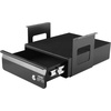 image:imageVEVOR Under Desk Double Stacked Lockable Slide Out Drawer 13 inch Lockable Under Table Pullout Drawer Attachment for Sit Stand Workstation Secure Under Desk Storage Organizer BlackSingle