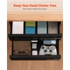 image:imageVEVOR Under Desk Double Stacked Lockable Slide Out Drawer 13 inch Lockable Under Table Pullout Drawer Attachment for Sit Stand Workstation Secure Under Desk Storage Organizer Black16inch Double