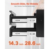 image:imageVEVOR Under Desk Double Stacked Lockable Slide Out Drawer 13 inch Lockable Under Table Pullout Drawer Attachment for Sit Stand Workstation Secure Under Desk Storage Organizer Black16inch Double