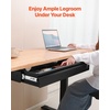 image:imageVEVOR Under Desk Drawer Slide Out 22 inch Under Desk Mounted Pullout Drawer Attachment Hidden Under Counter Drawers for office Home Sit Stand Workstation Black33inch
