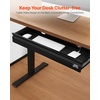 image:imageVEVOR Under Desk Drawer Slide Out 26 inch Under Desk Mounted Pullout Drawer Attachment Hidden Under Counter Drawers for office Home Sit Stand Workstation Black26inch