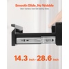 image:imageVEVOR Under Desk Drawer Slide Out 26 inch Under Desk Mounted Pullout Drawer Attachment Hidden Under Counter Drawers for office Home Sit Stand Workstation Black16inch