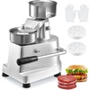 image:imageVEVOR Commercial Burger Patty Maker Hamburger Beef Patty Maker with 3 Convertible Mold456inch Heavy Duty Stainless Steel Burger Press Machine Meat Forming Processor with 1500 Pcs Patty Papers4 inch