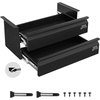 image:imageVEVOR Under Desk Double Stacked Lockable Slide Out Drawer 13 inch Lockable Under Table Pullout Drawer Attachment for Sit Stand Workstation Secure Under Desk Storage Organizer Black16inch Double