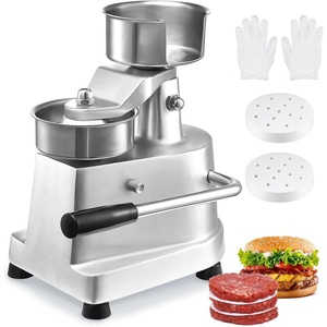 image:imageVEVOR Commercial Burger Patty Maker Hamburger Beef Patty Maker with 3 Convertible Mold456inch Heavy Duty Stainless Steel Burger Press Machine Meat Forming Processor with 1500 Pcs Patty Papers4 inch