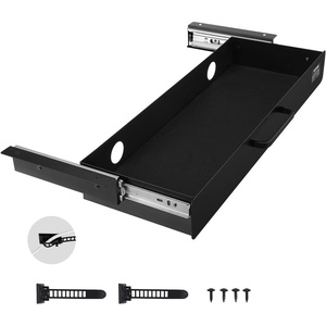 image:imageVEVOR Under Desk Drawer Slide Out 22 inch Under Desk Mounted Pullout Drawer Attachment Hidden Under Counter Drawers for office Home Sit Stand Workstation Black22inch
