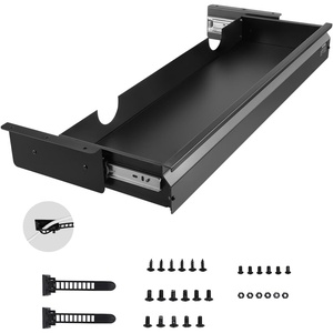image:imageVEVOR Under Desk Drawer Slide Out 22 inch Under Desk Mounted Pullout Drawer Attachment Hidden Under Counter Drawers for office Home Sit Stand Workstation Black33inch
