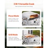 image:imageVEVOR Dual Fuel Pizza Oven Outdoor 26 in Portable Pizza Oven Pellet amp Gas Powered Outdoor PizzaMaker with Thickened Cordierite PizzaStone Easy to Move with Casters for Camping and Backyard13 Inch Propane Pizza Oven  Grill