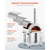 image:imageVEVOR Dual Fuel Pizza Oven Outdoor 26 in Portable Pizza Oven Pellet amp Gas Powered Outdoor PizzaMaker with Thickened Cordierite PizzaStone Easy to Move with Casters for Camping and Backyard26 Inch Dual Fuel Pizza Oven