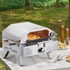 image:imageVEVOR Dual Fuel Pizza Oven Outdoor 26 in Portable Pizza Oven Pellet amp Gas Powered Outdoor PizzaMaker with Thickened Cordierite PizzaStone Easy to Move with Casters for Camping and Backyard13 Inch Propane Pizza Oven  Grill