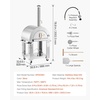 image:imageVEVOR Dual Fuel Pizza Oven Outdoor 26 in Portable Pizza Oven Pellet amp Gas Powered Outdoor PizzaMaker with Thickened Cordierite PizzaStone Easy to Move with Casters for Camping and Backyard26 Inch Dual Fuel Pizza Oven