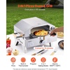 image:imageVEVOR Dual Fuel Pizza Oven Outdoor 26 in Portable Pizza Oven Pellet amp Gas Powered Outdoor PizzaMaker with Thickened Cordierite PizzaStone Easy to Move with Casters for Camping and Backyard13 Inch Propane Pizza Oven  Grill