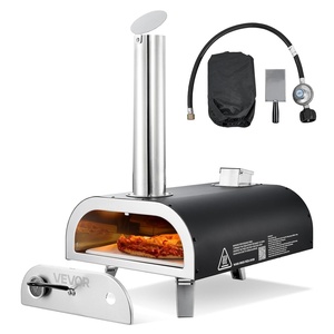 image:imageVEVOR Dual Fuel Pizza Oven Outdoor 12 in Wood Fire amp Propane Gas Pizza Ovens Portable Pellet amp Propane PizzaMaker with Thermometer Multi Fuel PizzaCook for Outside Patio Camping amp Backyard