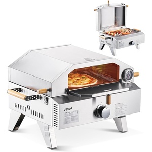 image:imageVEVOR Dual Fuel Pizza Oven Outdoor 26 in Portable Pizza Oven Pellet amp Gas Powered Outdoor PizzaMaker with Thickened Cordierite PizzaStone Easy to Move with Casters for Camping and Backyard13 Inch Propane Pizza Oven  Grill