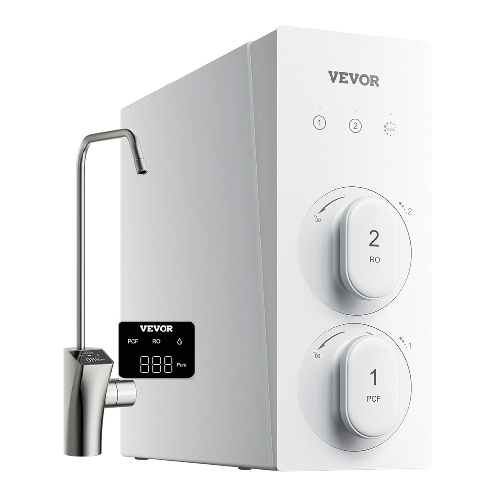 image:imageVEVOR Skincare Water Filter Faucet Mount Water Filters with MicroNano Bubble for Skin Sink Tap Purifier Removes Chlorine with 1 Filter for Kitchen and Bathroom Faucets White  GoldWhite