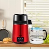 image:imageVEVOR 11Gal Water Distiller 03GalH Distilled Water Maker Machine 750W 099H Timing Dual Temp Display 304 Stainless Steel Countertop Distiller Glass Carafe Cleaning Powder 3 Carbon Packs RedWineRed