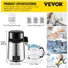 image:imageVEVOR 11Gal Water Distiller 03GalH Distilled Water Maker Machine 750W 099H Timing Dual Temp Display 304 Stainless Steel Countertop Distiller Glass Carafe Cleaning Powder 3 Carbon Packs RedTiming and Dual Temp Display