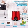 image:imageVEVOR 11Gal Water Distiller 03GalH Distilled Water Maker Machine 750W 099H Timing Dual Temp Display 304 Stainless Steel Countertop Distiller Glass Carafe Cleaning Powder 3 Carbon Packs RedWineRed