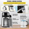 image:imageVEVOR 11Gal Water Distiller 03GalH Distilled Water Maker Machine 750W 099H Timing Dual Temp Display 304 Stainless Steel Countertop Distiller Glass Carafe Cleaning Powder 3 Carbon Packs RedTiming and Dual Temp Display
