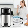 image:imageVEVOR 11Gal Water Distiller 03GalH Distilled Water Maker Machine 750W 099H Timing Dual Temp Display 304 Stainless Steel Countertop Distiller Glass Carafe Cleaning Powder 3 Carbon Packs RedTiming and Dual Temp Display