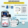 image:imageVEVOR 11Gal Water Distiller 03GalH Distilled Water Maker Machine 750W 099H Timing Dual Temp Display 304 Stainless Steel Countertop Distiller Glass Carafe Cleaning Powder 3 Carbon Packs RedTiming and Dual Temp Display