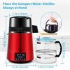 image:imageVEVOR 11Gal Water Distiller 03GalH Distilled Water Maker Machine 750W 099H Timing Dual Temp Display 304 Stainless Steel Countertop Distiller Glass Carafe Cleaning Powder 3 Carbon Packs RedWineRed