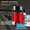 image:imageVEVOR 11Gal Water Distiller 03GalH Distilled Water Maker Machine 750W 099H Timing Dual Temp Display 304 Stainless Steel Countertop Distiller Glass Carafe Cleaning Powder 3 Carbon Packs RedWineRed
