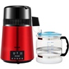 image:imageVEVOR 11Gal Water Distiller 03GalH Distilled Water Maker Machine 750W 099H Timing Dual Temp Display 304 Stainless Steel Countertop Distiller Glass Carafe Cleaning Powder 3 Carbon Packs RedWineRed