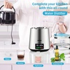 image:imageVEVOR 11Gal Water Distiller 03GalH Distilled Water Maker Machine 750W 099H Timing Set Temp Display 304 Stainless Steel Countertop Distiller Plastic Carafe Cleaning Powder 3 Carbon Packs WhiteSilver